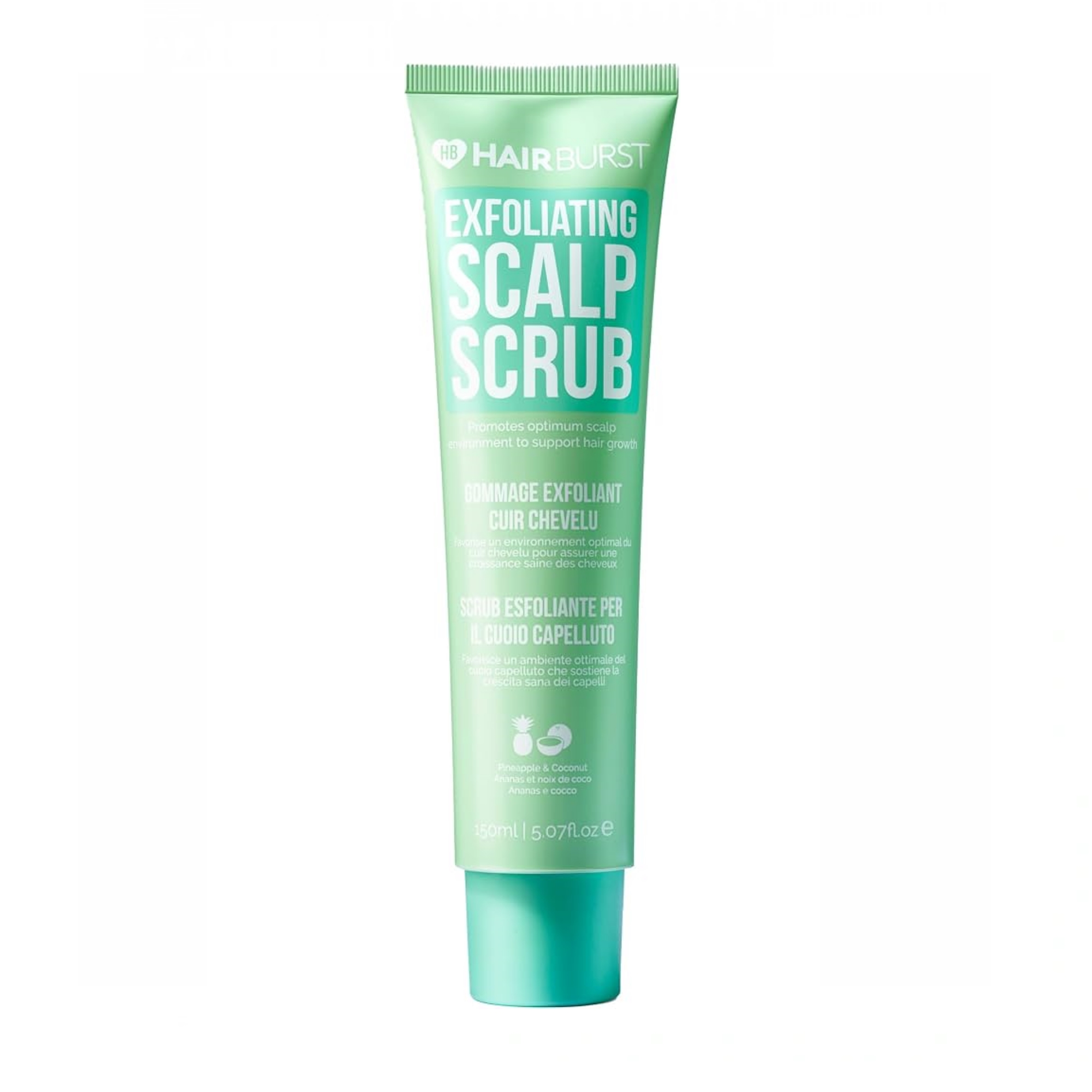 اسکراب لایه‌بردار پوست سر هیربرست مدل Exfoliating Scalp Scrub (با عصاره آناناس و نارگیل)