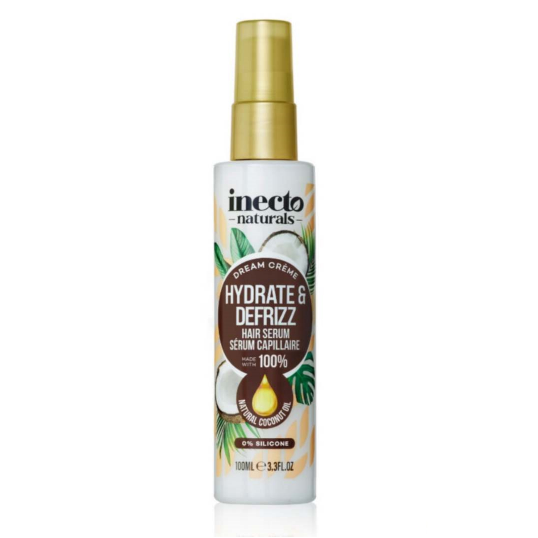 سرم موی آبرسان و ضد وز اینکتو نچرالز مدل Hydrate & Defrizz (با روغن نارگیل ۱۰۰٪ طبیعی) 100 میل