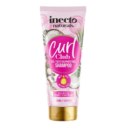 شامپو مخصوص موهای فر و مجعد اینکتو نچرالز مدل Curl Club (بدون سولفات) ۲۵۰ میل