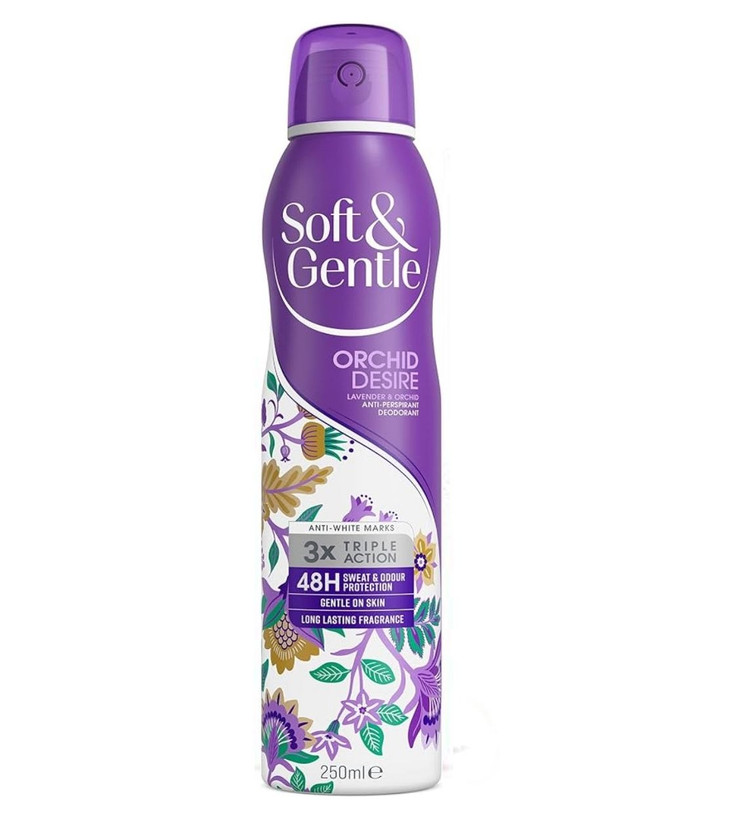 اسپری ضد تعریق و خوشبو کننده سافت اند جنتل مدل Orchid Desire (مناسب بانوان)250 میل