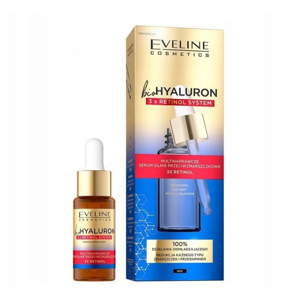 سرم شب ضدچروک اولاین مدل bioHYALURON 3x Retinol System