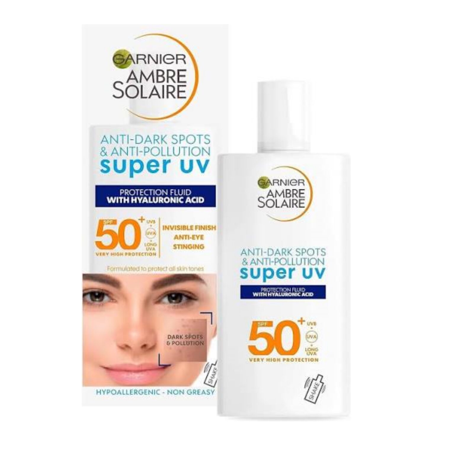 ضد آفتاب بدون رنگ  گارنیر آمبر سولر مدل Super UV (ضد لک و ضد آلودگی) ۴۰ میل