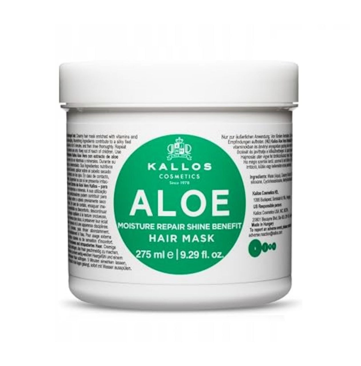 ماسک مو آبرسان کالوس Kallos Aloe Vera حاوی عصاره آلوئه ورا 275 میل