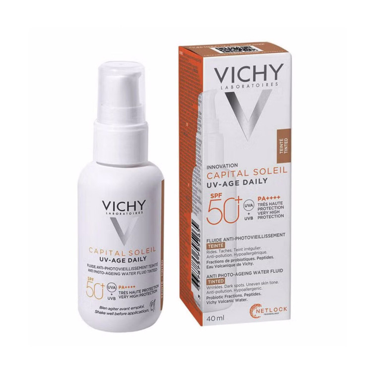 ضد آفتاب رنگی ویشی مدل Capital Soleil UV-Age Daily (ضد پیری و ضد لک)