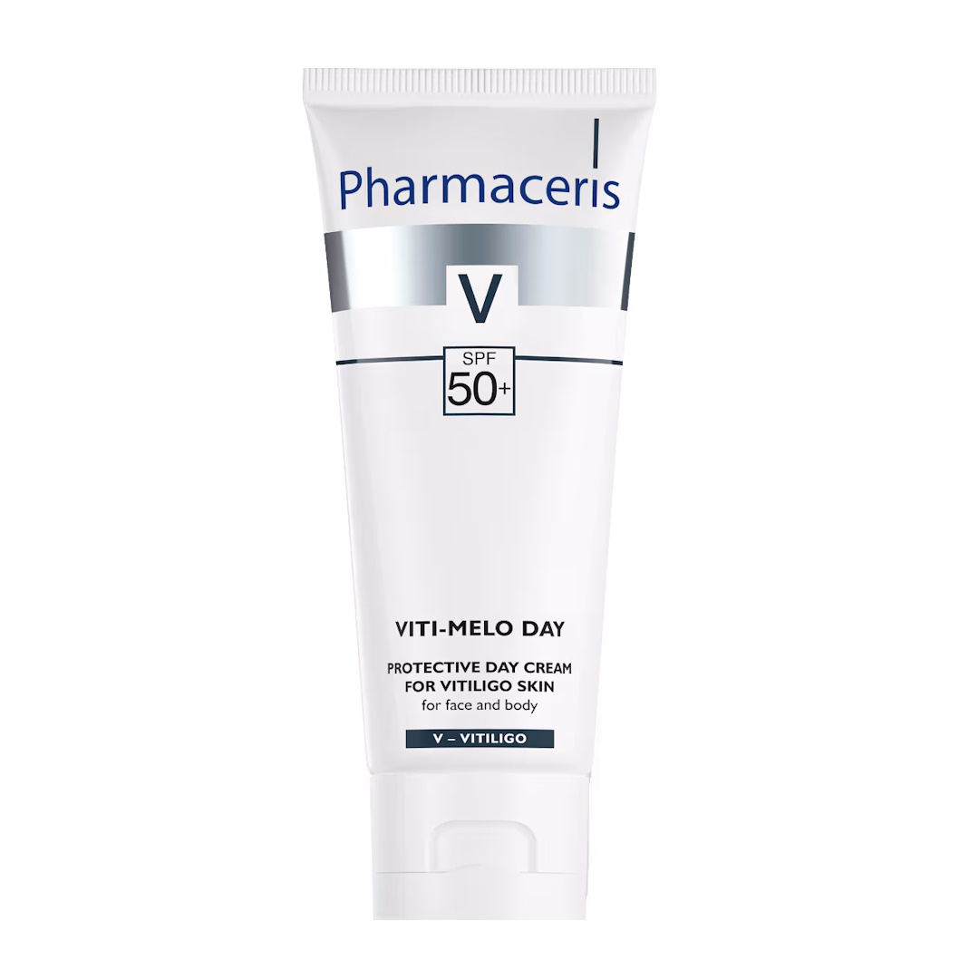 کرم روز  ترمیم کننده فارماسریز VITILIGO VITI-MELO DAY SPF50 حجم 75 میلی لیتری مشخصات