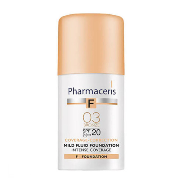 کرم پودر مایع فارماسریز مدل F-Coverage-Correction (رنگ ۰۳ برنز – SPF 20)