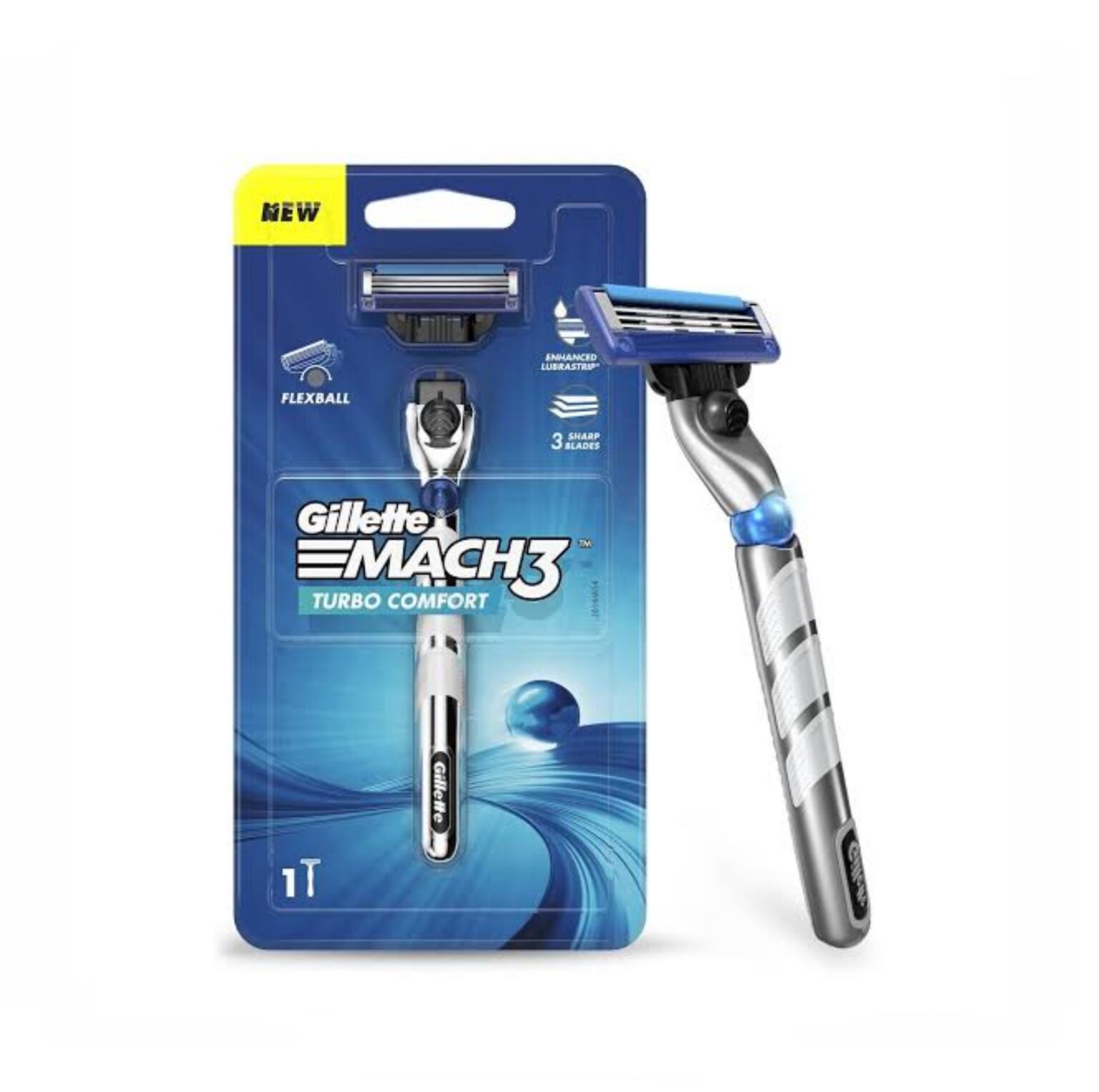 تیغ اصلاح ژیلت مدل Mach3 Turbo Comfort (با تکنولوژی Flexball)