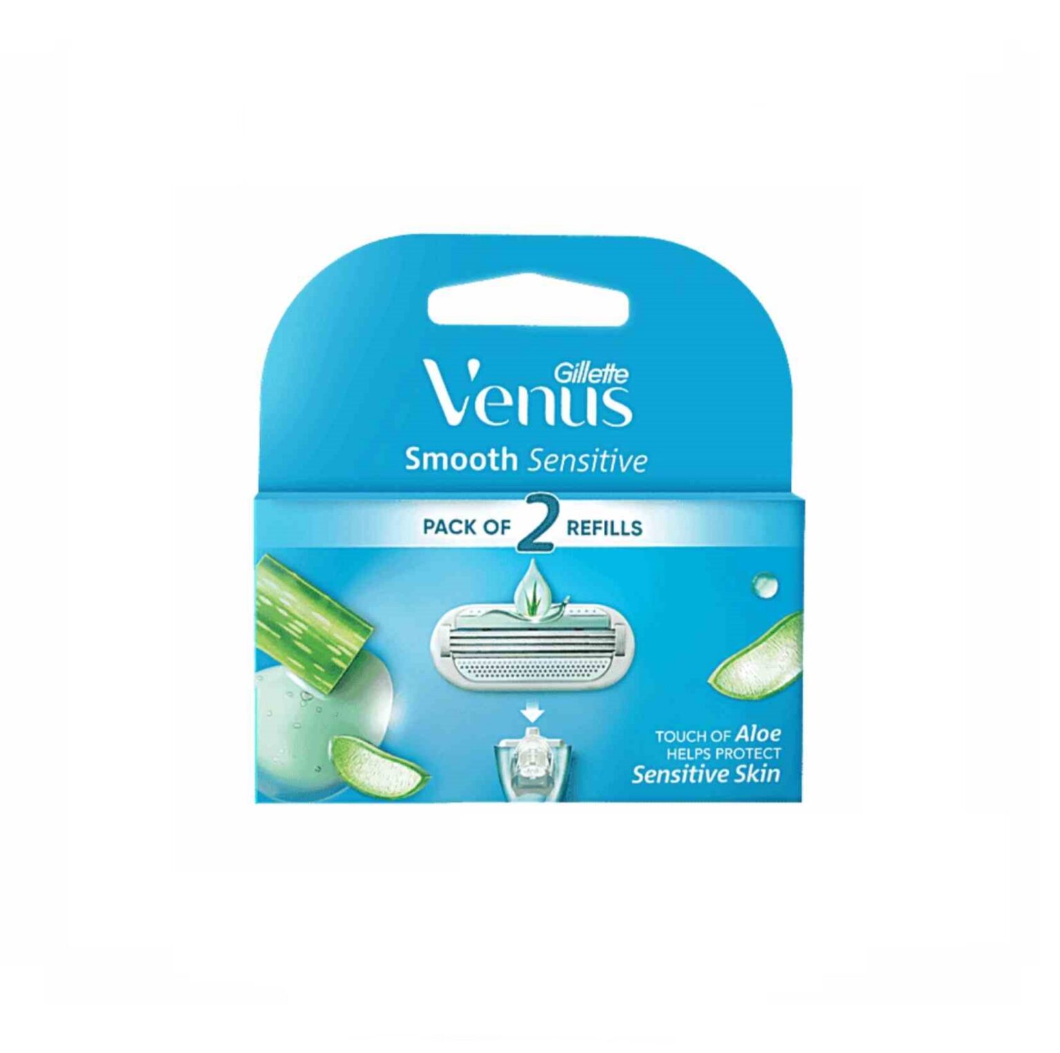 کارتریج یدکی تیغ اصلاح ژیلت ونوس مدل Smooth Sensitive (بسته ۲ عددی)