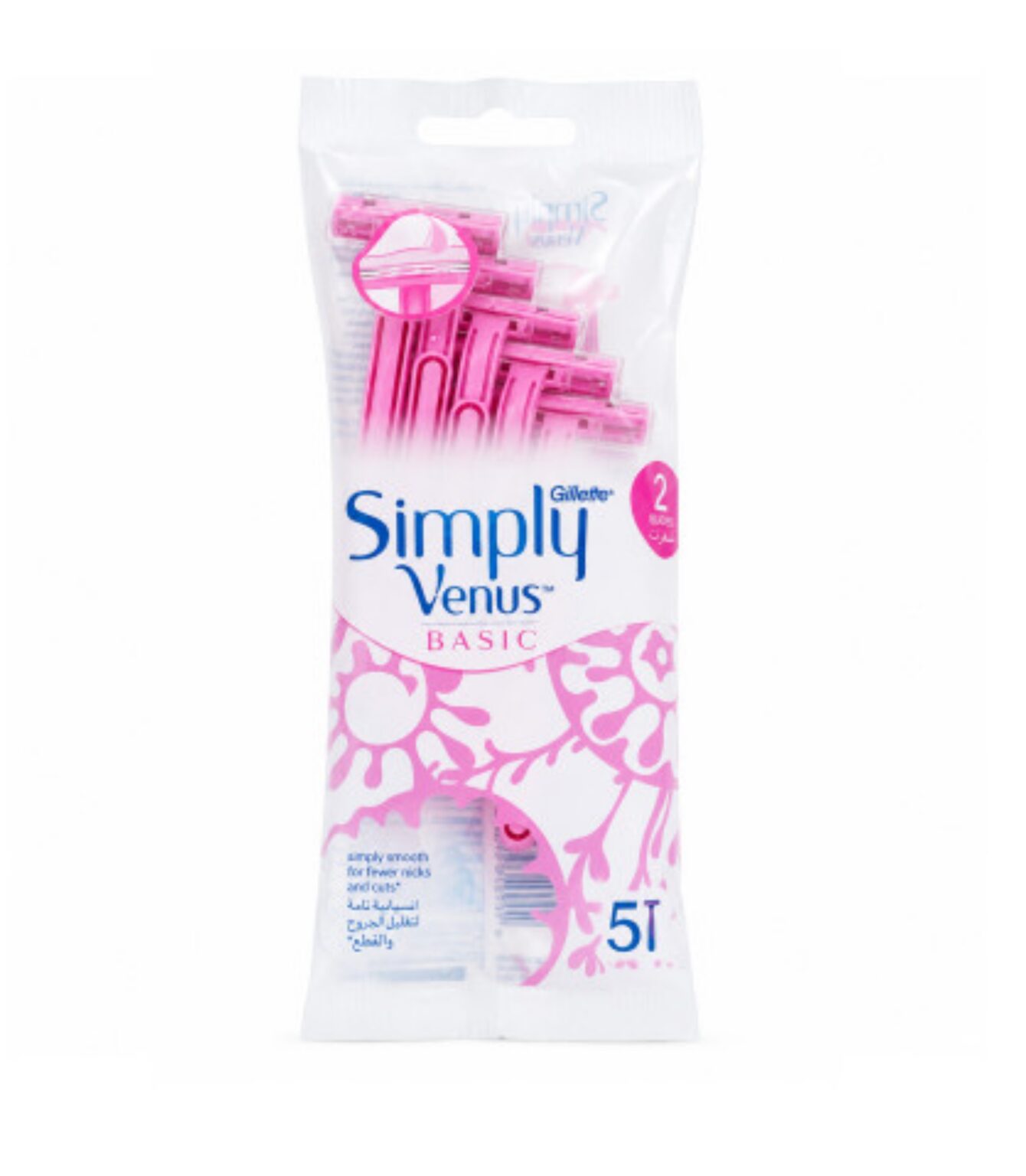 تیغ اصلاح یکبار مصرف ژیلت ونوس مدل Simply Venus Basic (بسته ۵ عددی)
