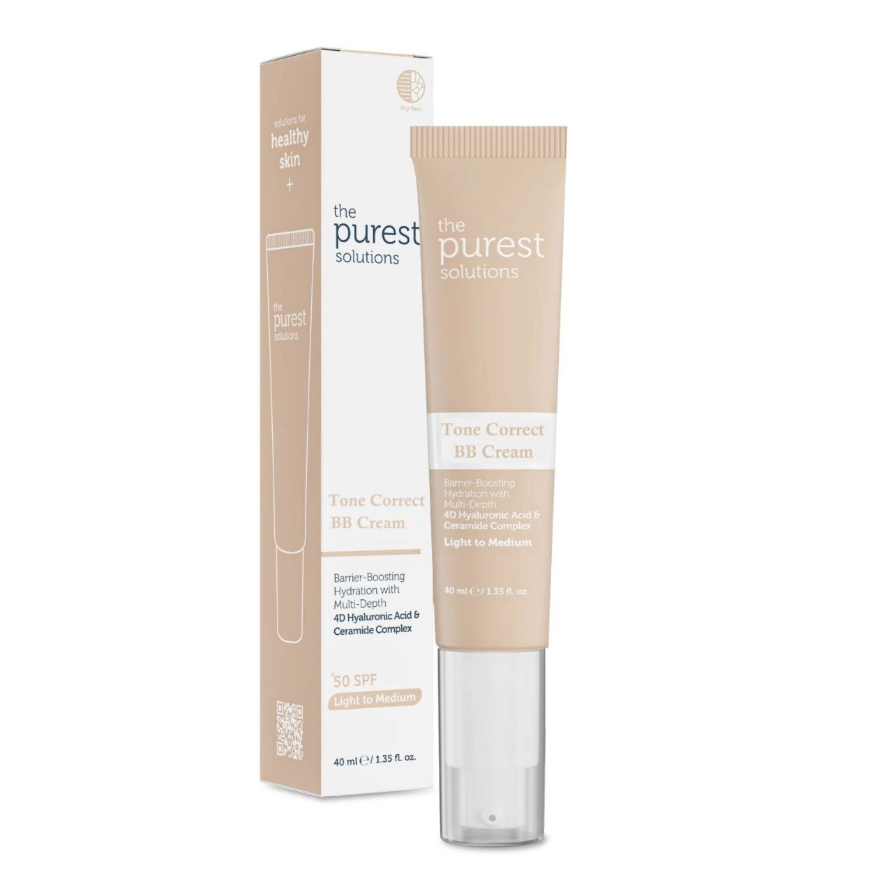 بی‌بی کرم د پیورست سولوشنز مدل ToneCorrect BB Cream – تناژ Medium to Dark حجم 40 میل