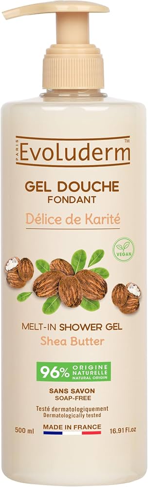 ژل دوش اولودرم مدل Délice de Karité (کره شی – ذوب‌شونده) 500 میل