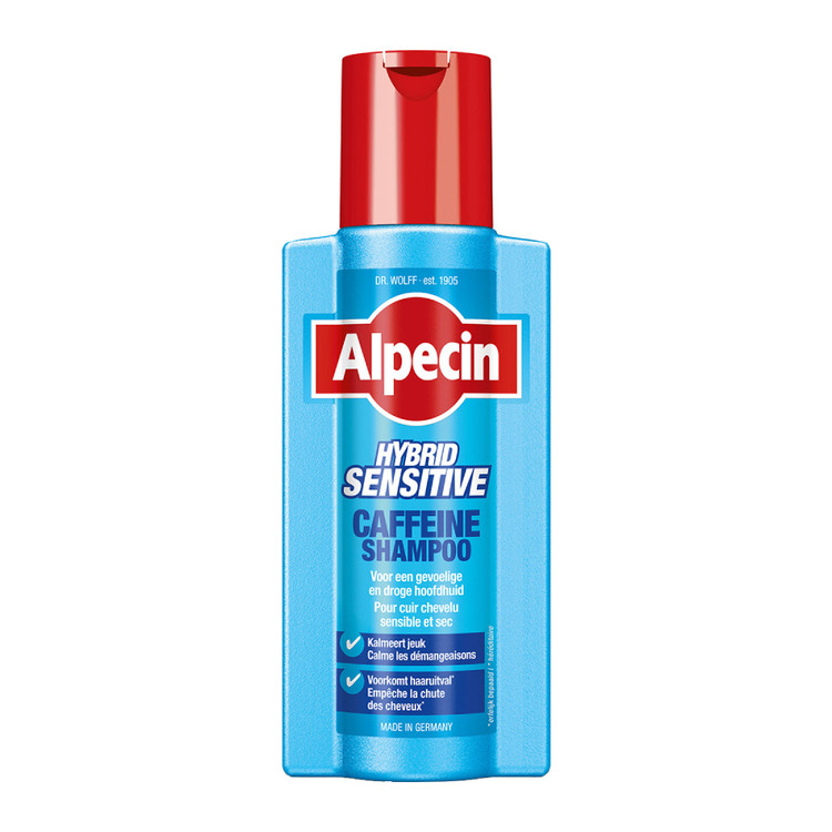 شامپو کافئین آلپسین آلمانی Dr. Wolff Alpecin Hybrid Sensitive – مخصوص پوست سر حساس و خشک