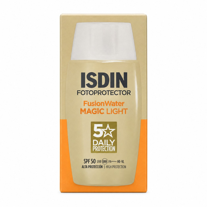 ضد آفتاب مایع ایزدین (Isdin Fotoprotector Fusion Water Magic Urban SPF 50) – محافظت روزانه در برابر آلودگی و اشعه‌های مضر