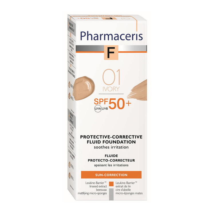 کرم ضد آفتاب فارماسریز مدل سان-کورکشن ۰۱ ایووری – SPF 50+