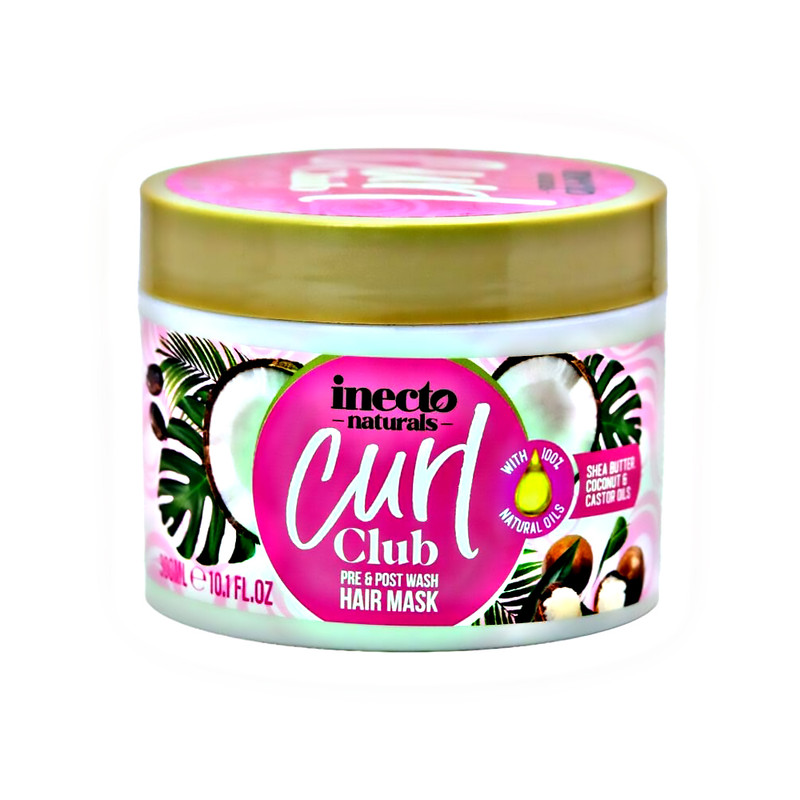 ماسک موی فر و مجعد اینکتو نچرالز مدل Curl Club عصاره نارگیل _ ۳۰۰ میل