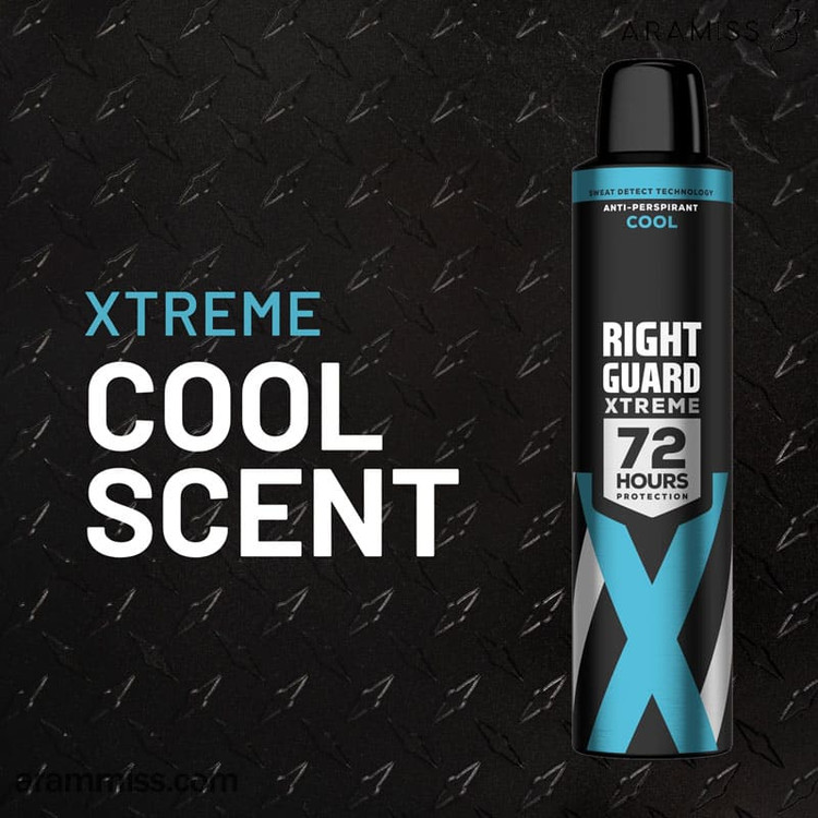 اسپری ضد تعریق و خوشبوکننده آقایان رایت گارد سری Xtreme – محافظت ۷۲ ساعته