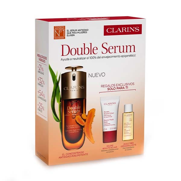 ست سرم دوگانه کلارنس مدل Double Serum _ همراه با بالم و روغن پاک‌کننده آرایش