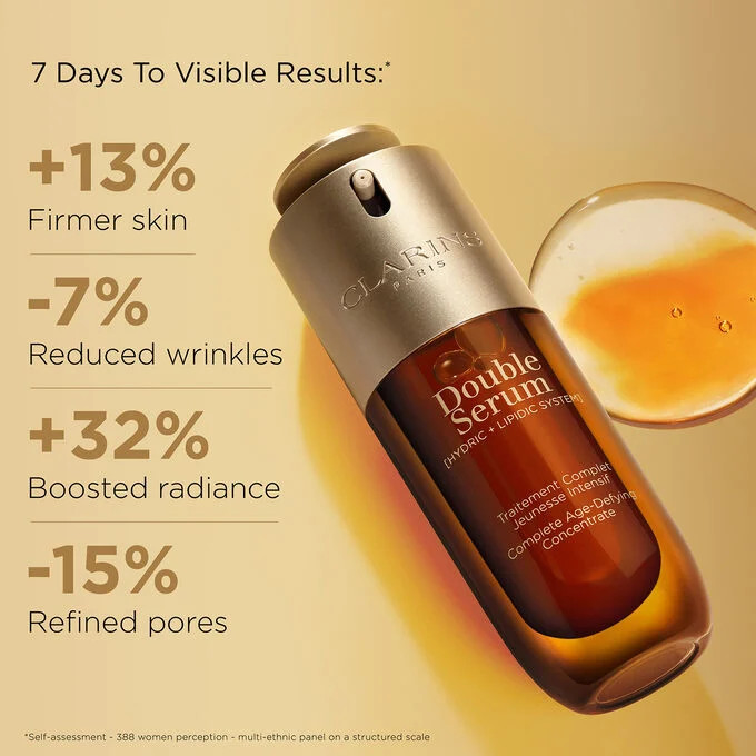 ست سرم دوگانه کلارنس مدل Double Serum _ همراه با بالم و روغن پاککننده آرایش